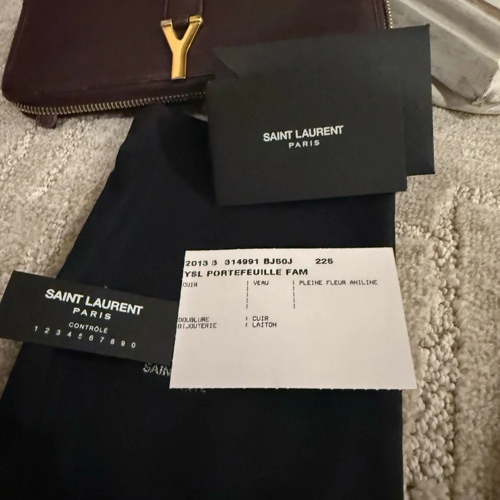 Saint Laurent Dark‎ Brown Leather wallet - Picture 3 of 16